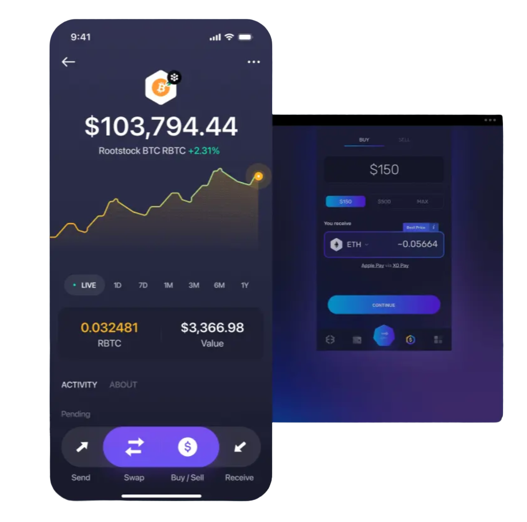 Exodus Web3 Wallet 自托管安全设置界面
