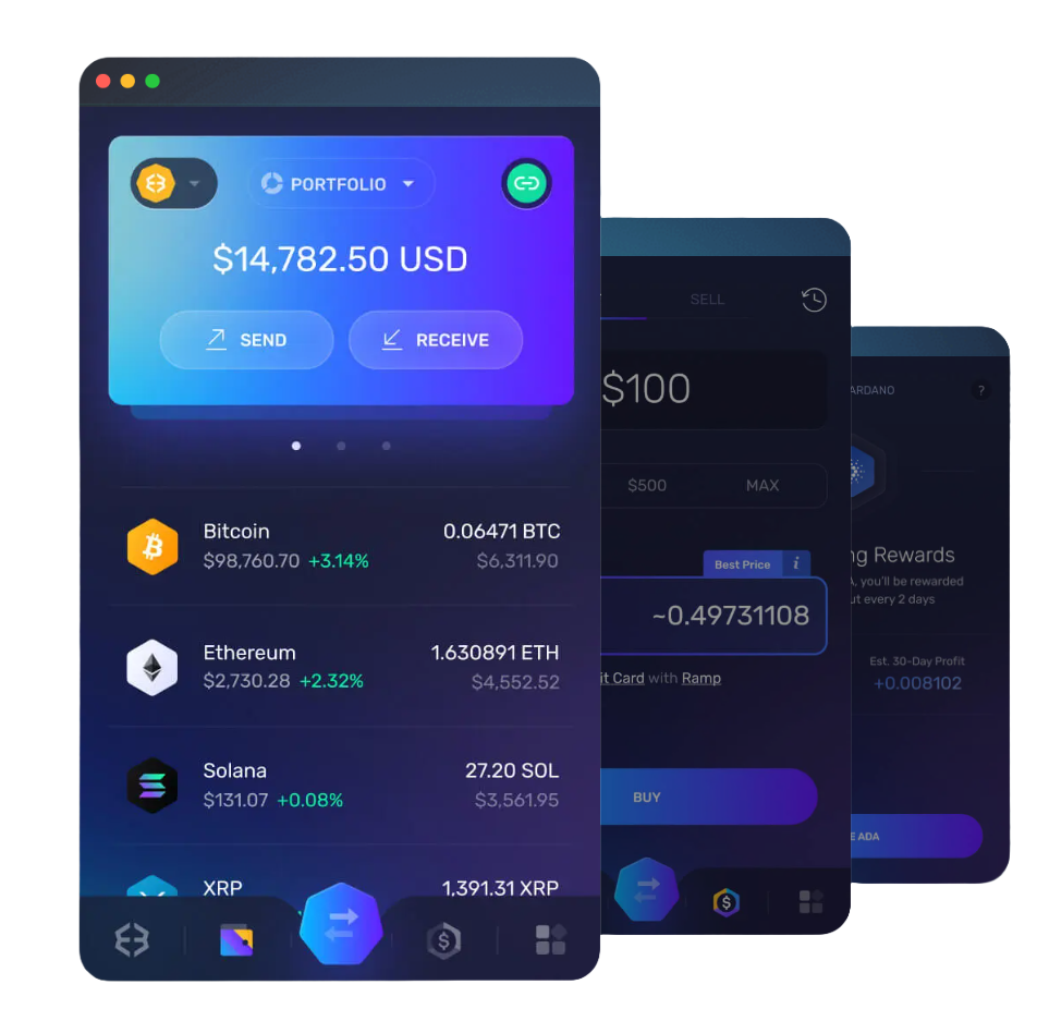 Exodus Web3 Wallet 多链资产查看界面